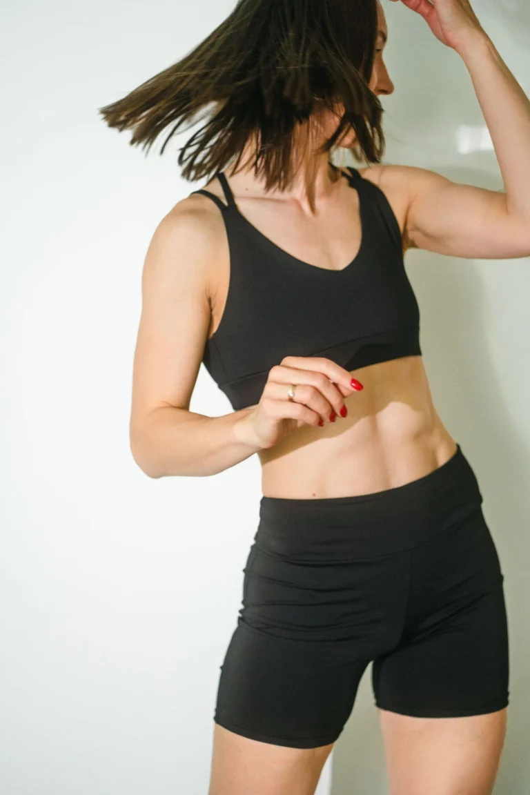 Spodenki do pole dance czarne przód