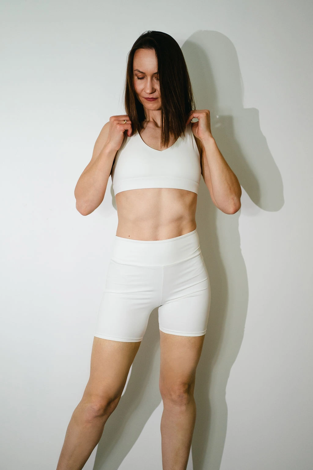 Spodenki do pole dance białe przód